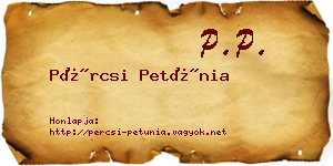 Pércsi Petúnia névjegykártya